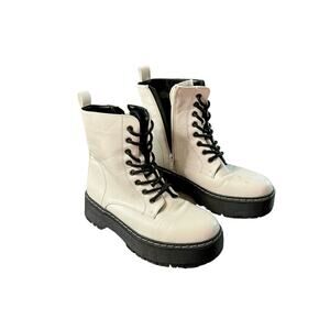 SINCERELY JULES  HARLEY women’s size 7.5 combat platform boots white/black